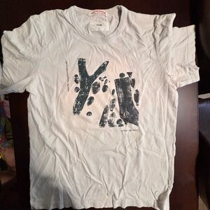 Folk White and Black Graphic Tee